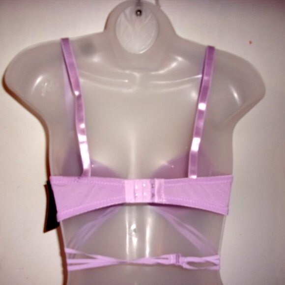 Youmita 40C Lavender Mist Metallic Lace Bra & XL Coordinating Boyshort NWT - Picture 3 of 12